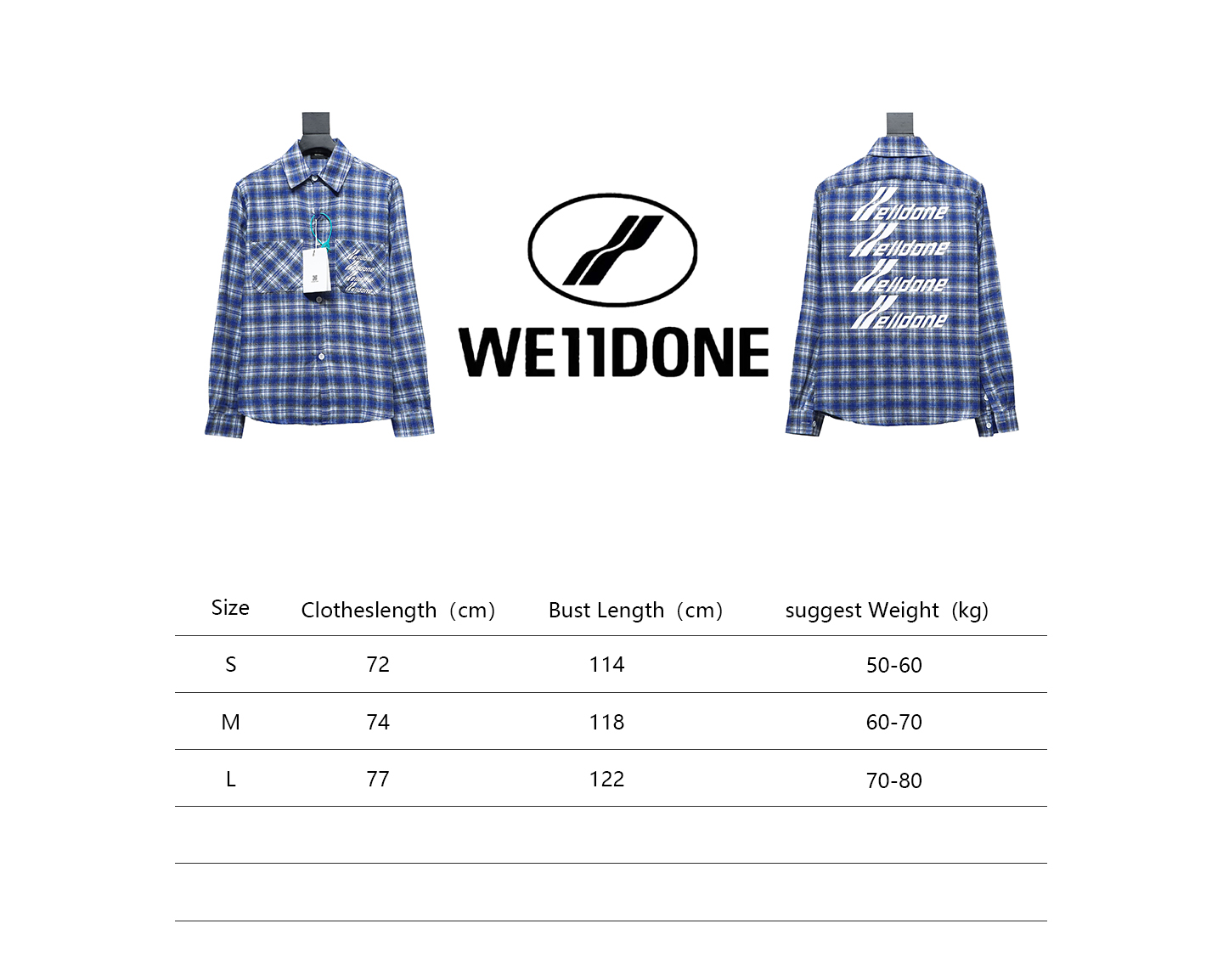 We11 Done 22FW Barrage Plaid Shirt