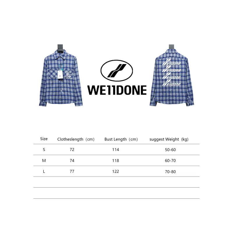 We11 Done 22FW Barrage Plaid Shirt