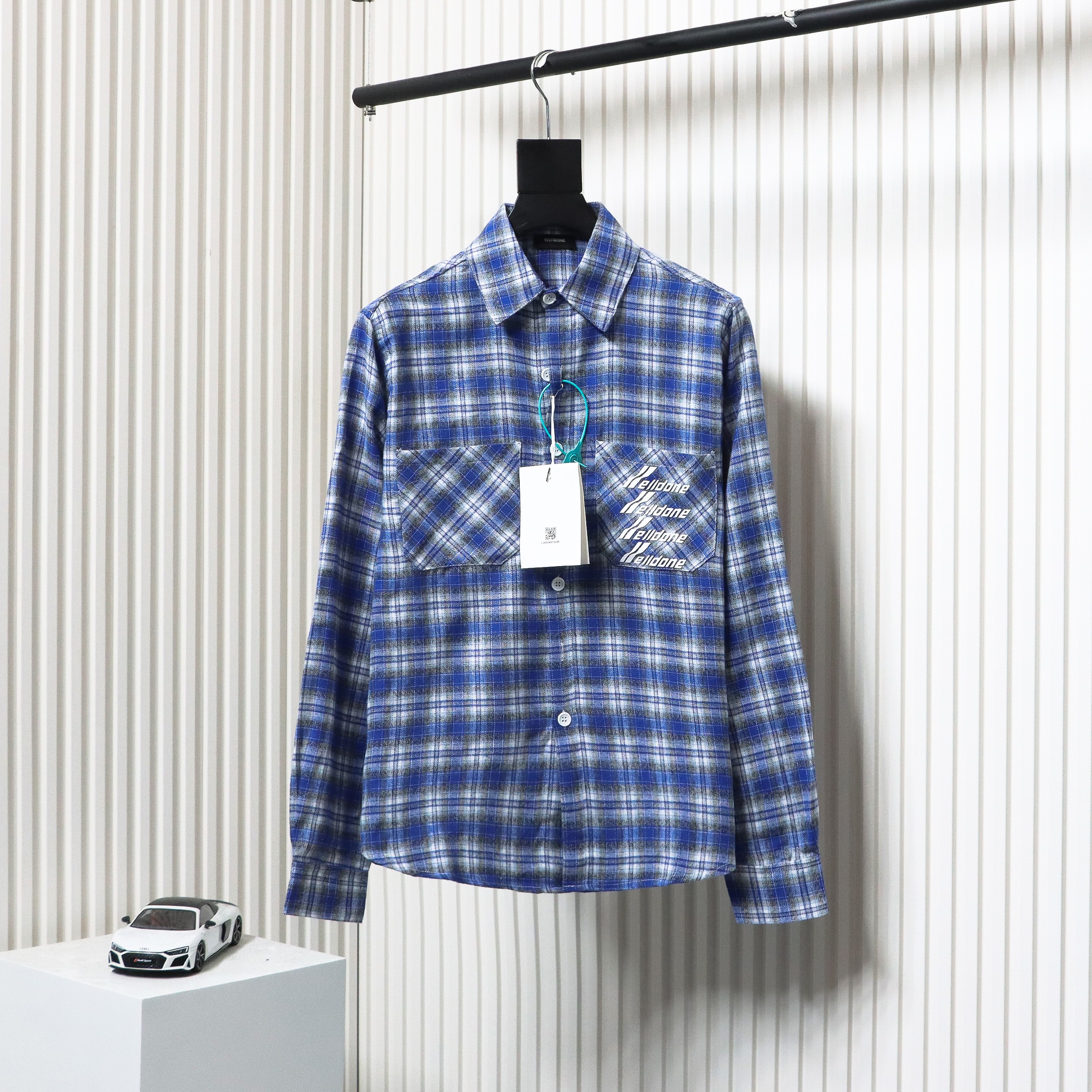 We11 Done 22FW Barrage Plaid Shirt