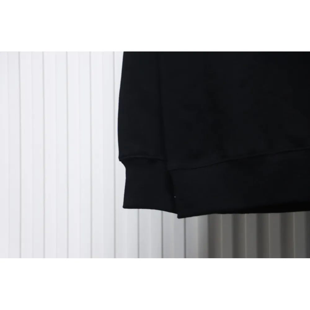 We11 Done 24FW Cup Kitten Crew Neck Hoodie Black