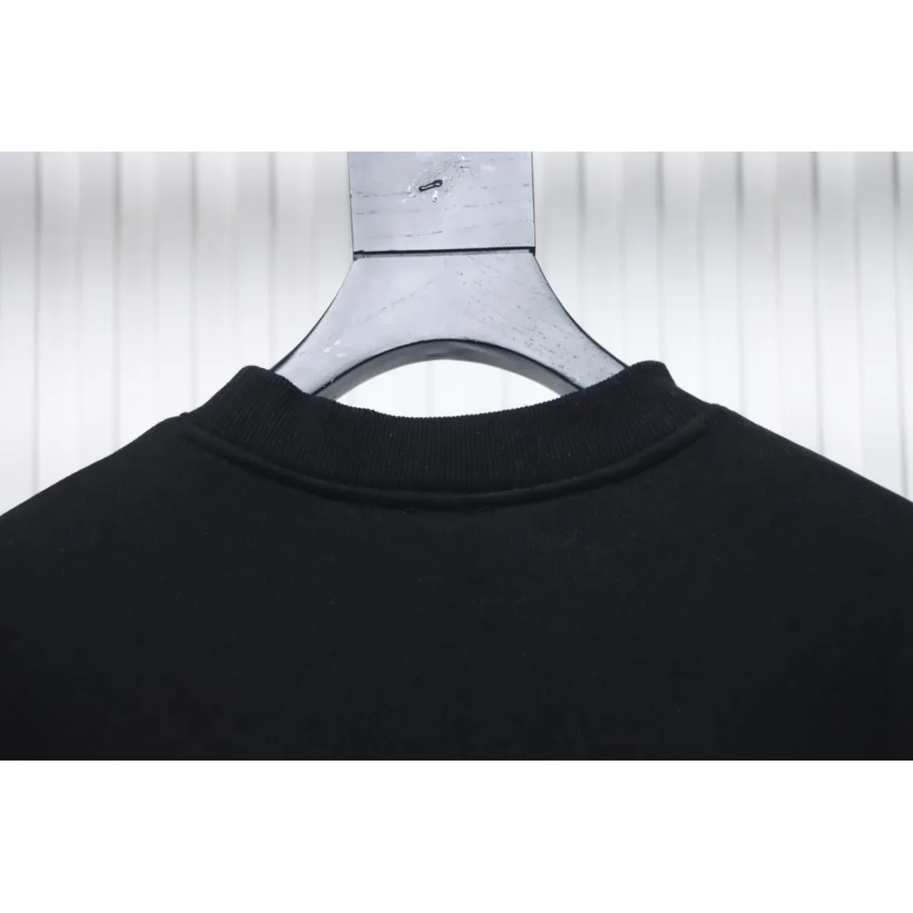 We11 Done 24FW Cup Kitten Crew Neck Hoodie Black