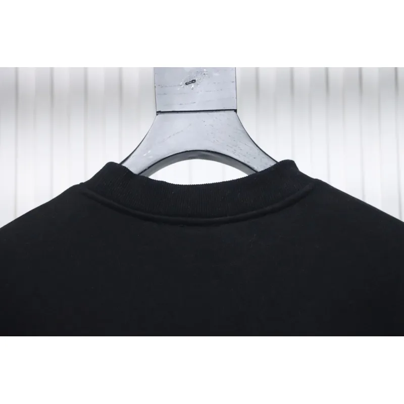 We11 Done 24FW Cup Kitten Crew Neck Hoodie Black