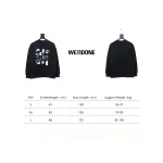 We11 Done 24FW Cup Kitten Crew Neck Hoodie Black