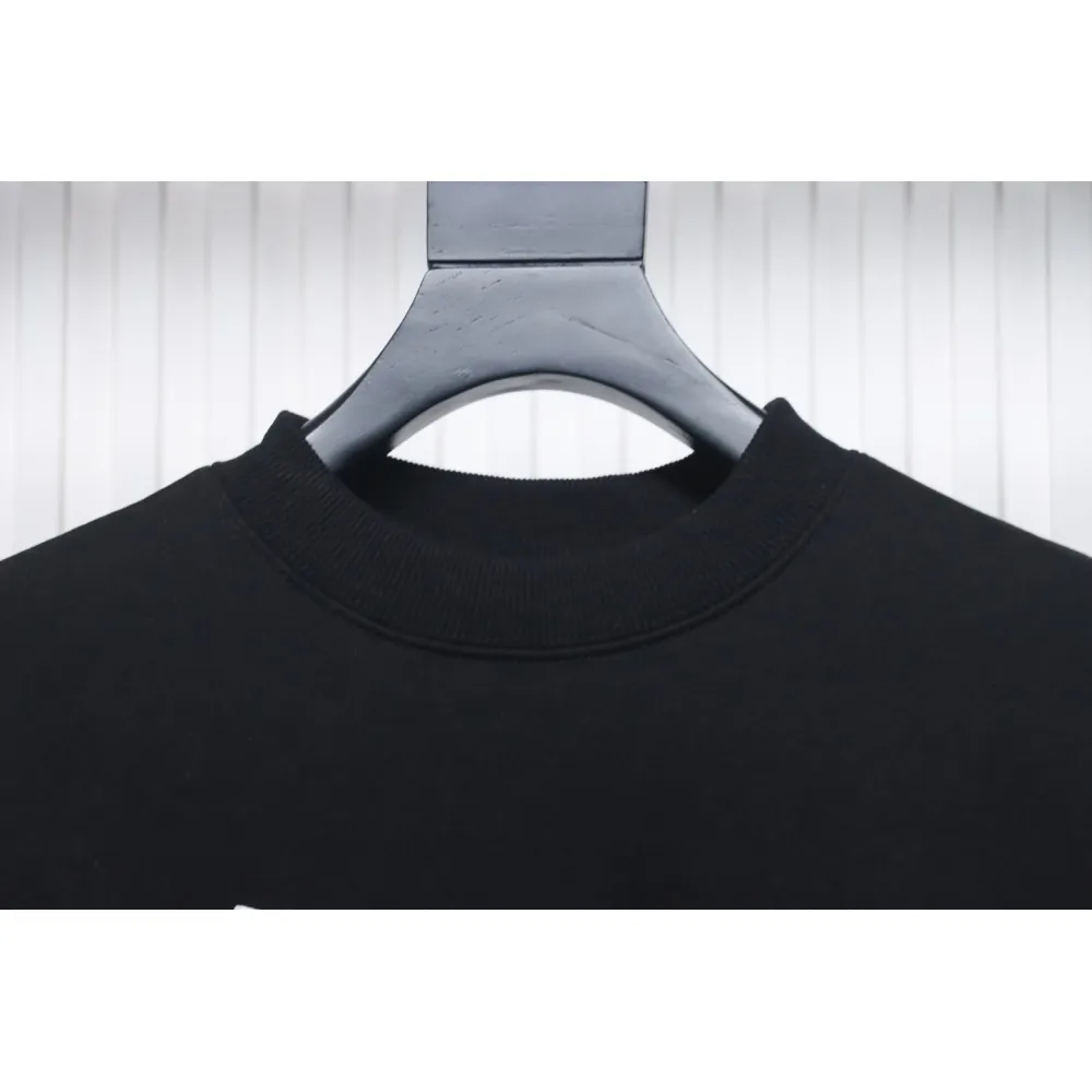 We11 Done 24FW Cup Kitten Crew Neck Hoodie Black