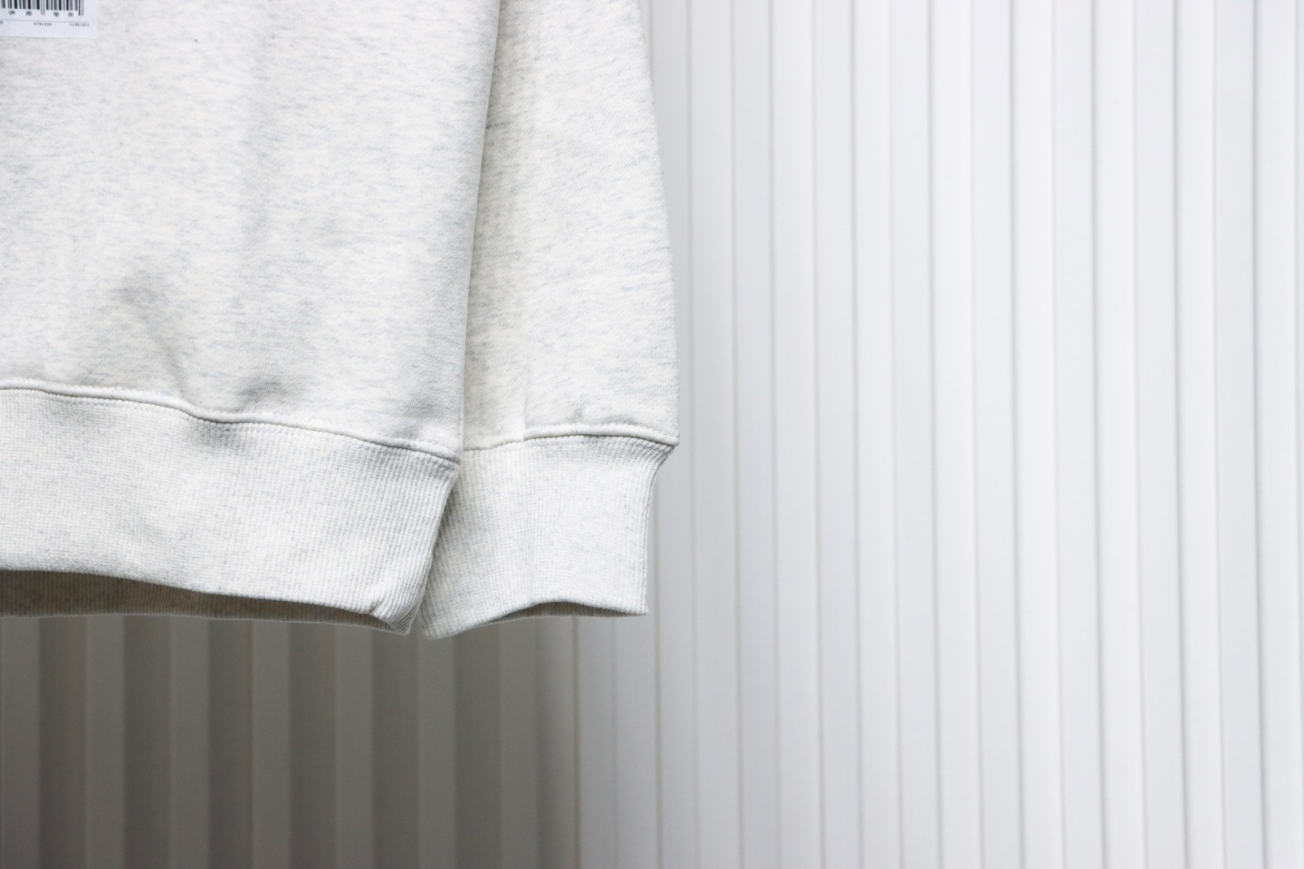 We11 Done 24FW Cup Kitten Crew Neck Hoodie Light Grey