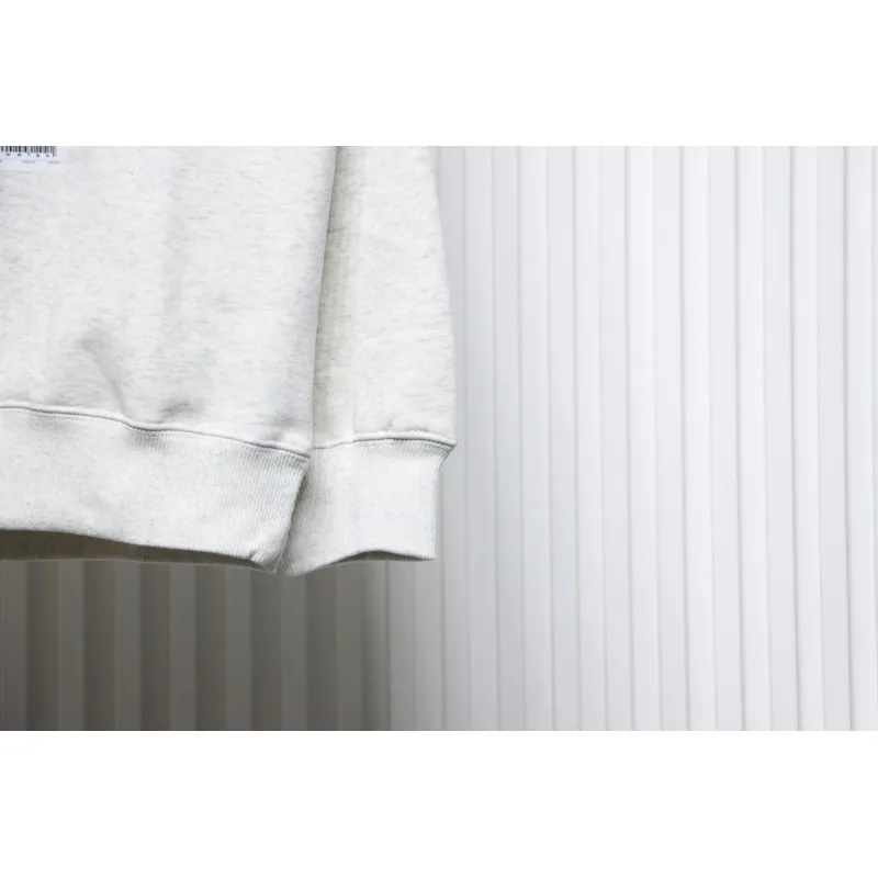 We11 Done 24FW Cup Kitten Crew Neck Hoodie Light Grey