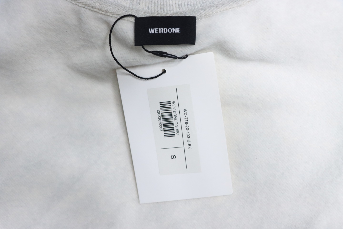 We11 Done 24FW Cup Kitten Crew Neck Hoodie Light Grey