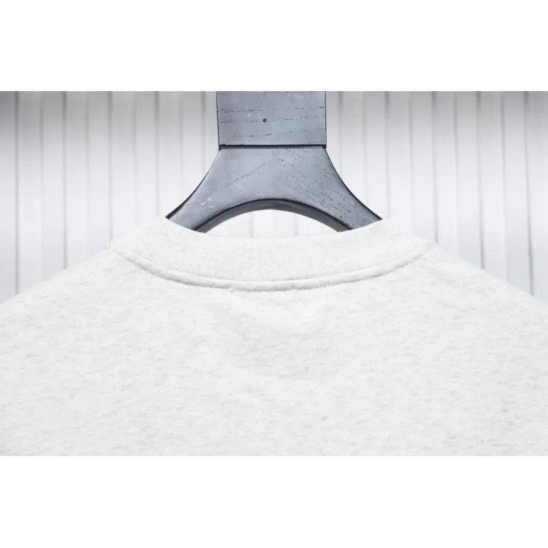 We11 Done 24FW Cup Kitten Crew Neck Hoodie Light Grey