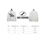 We11 Done 24FW Dynamic Lettering Round Neck Hoodie White