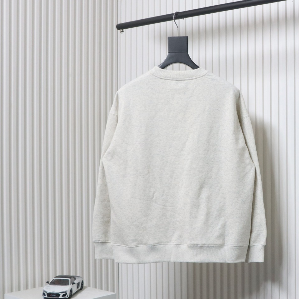 We11 Done 24FW Dynamic Lettering Round Neck Hoodie White