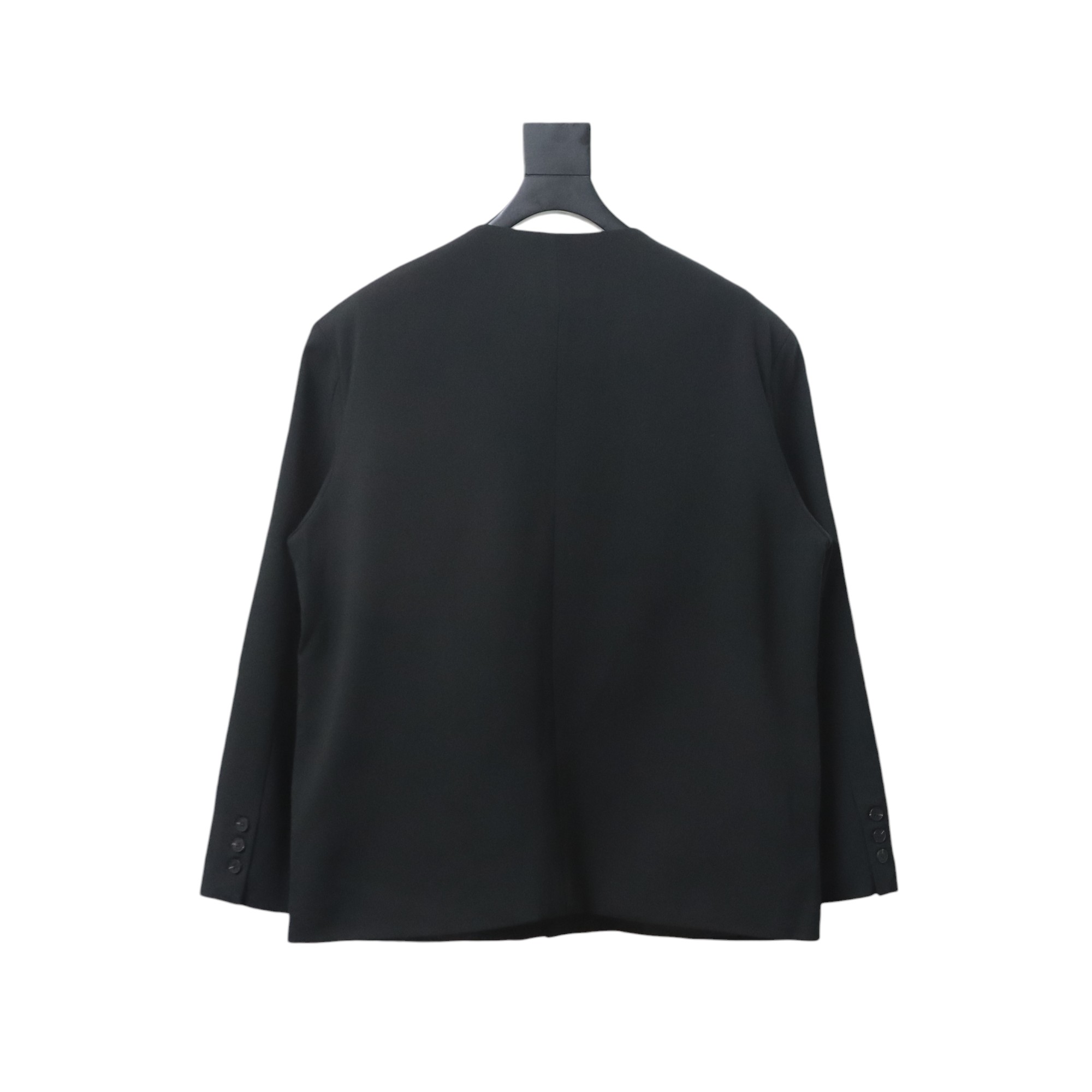 WE11 DONE 24FW G-Dragon Same Style Wool Collarless Suit Black