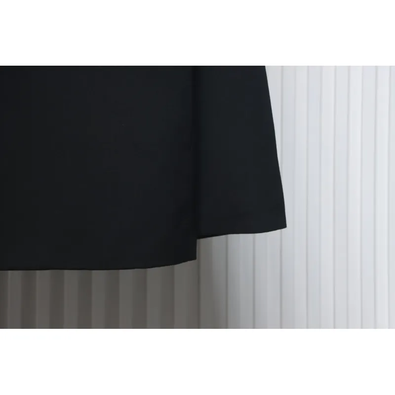 WE11 DONE 24FW G-Dragon Same Style Wool Collarless Suit Black