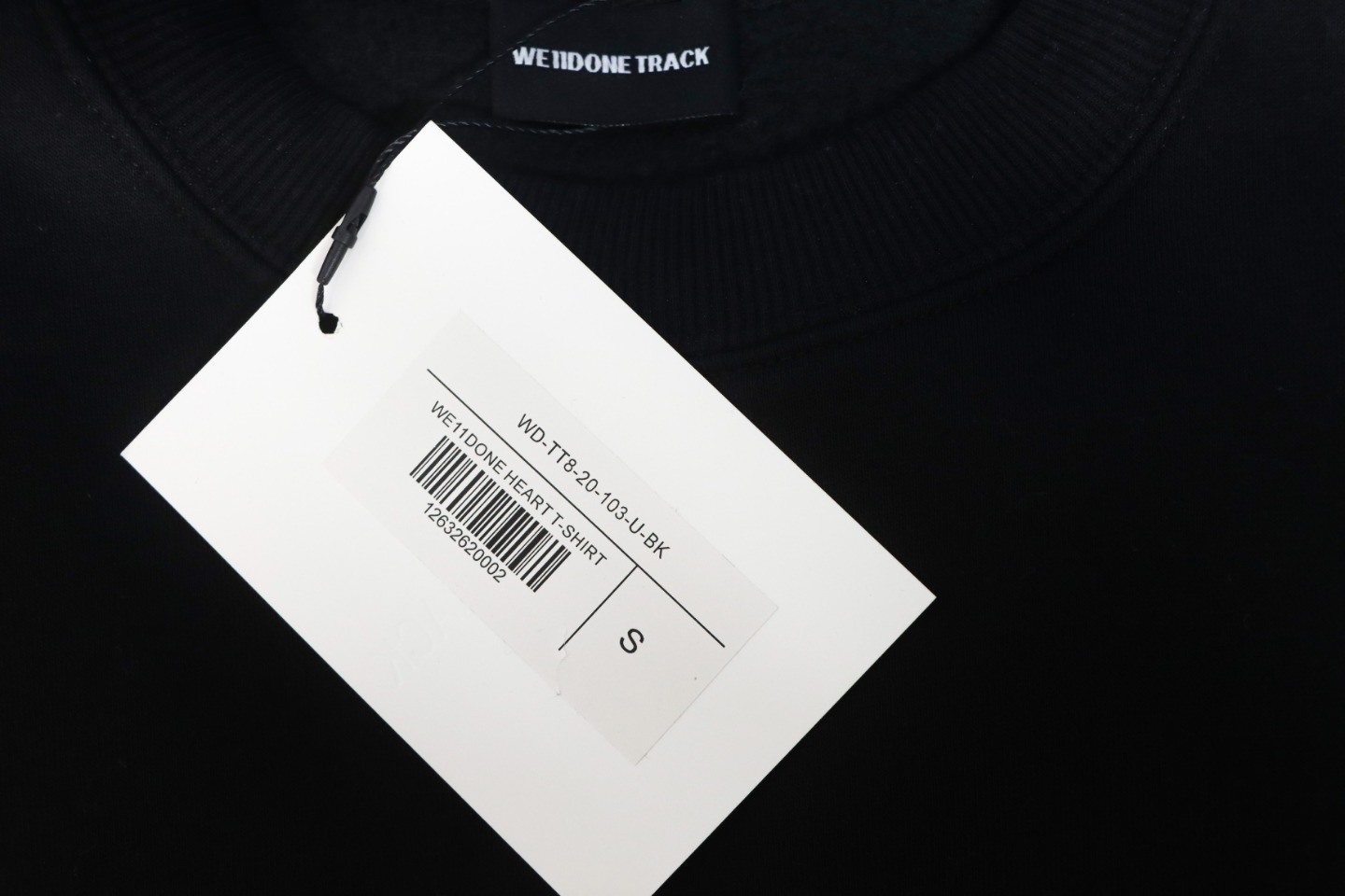 We11 Done 24FW Lightning Letters Crewneck Hoodie Black