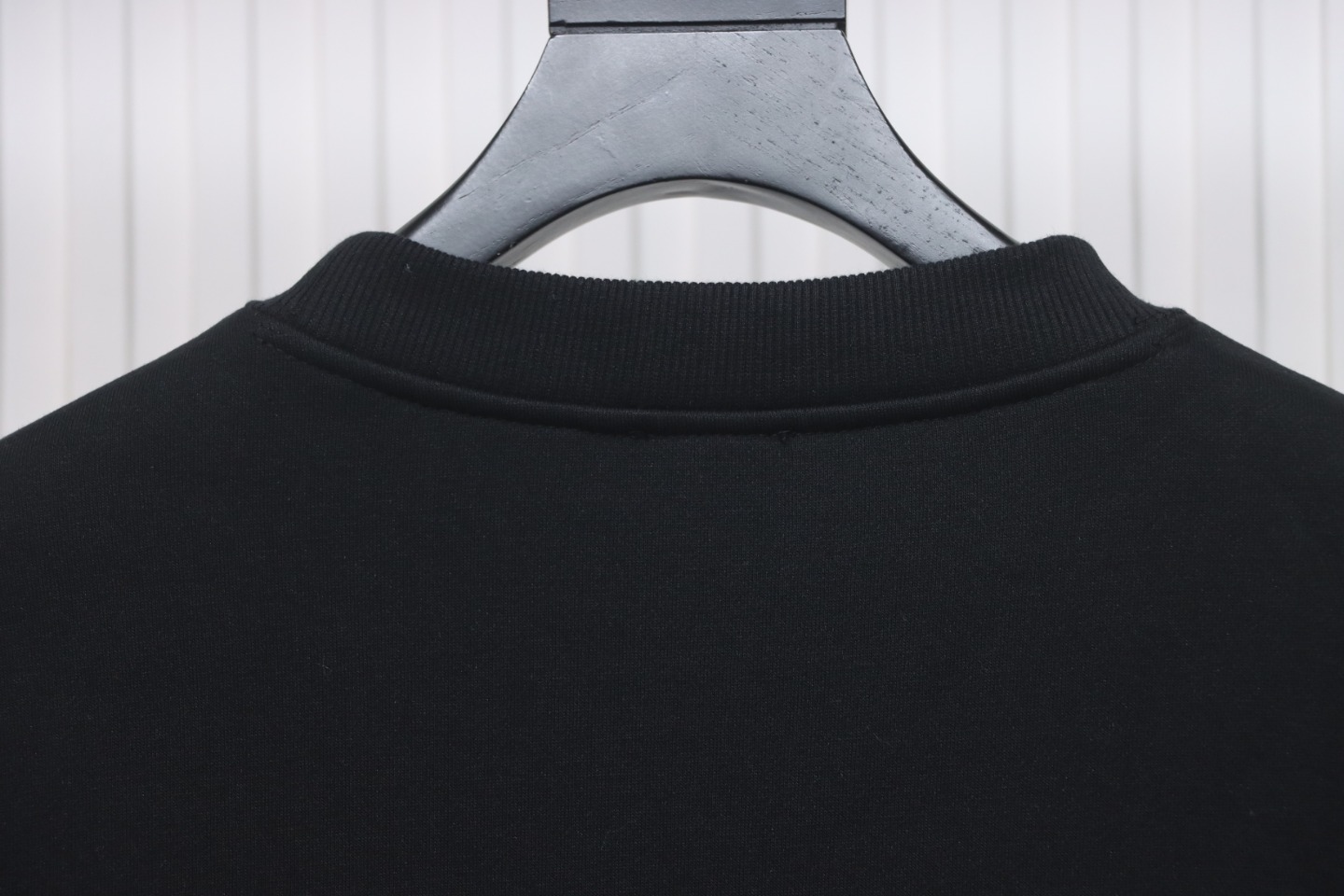 We11 Done 24FW Lightning Letters Crewneck Hoodie Black