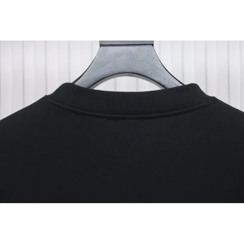 We11 Done 24FW Lightning Letters Crewneck Hoodie Black