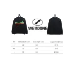 We11 Done 24FW Lightning Letters Crewneck Hoodie Black