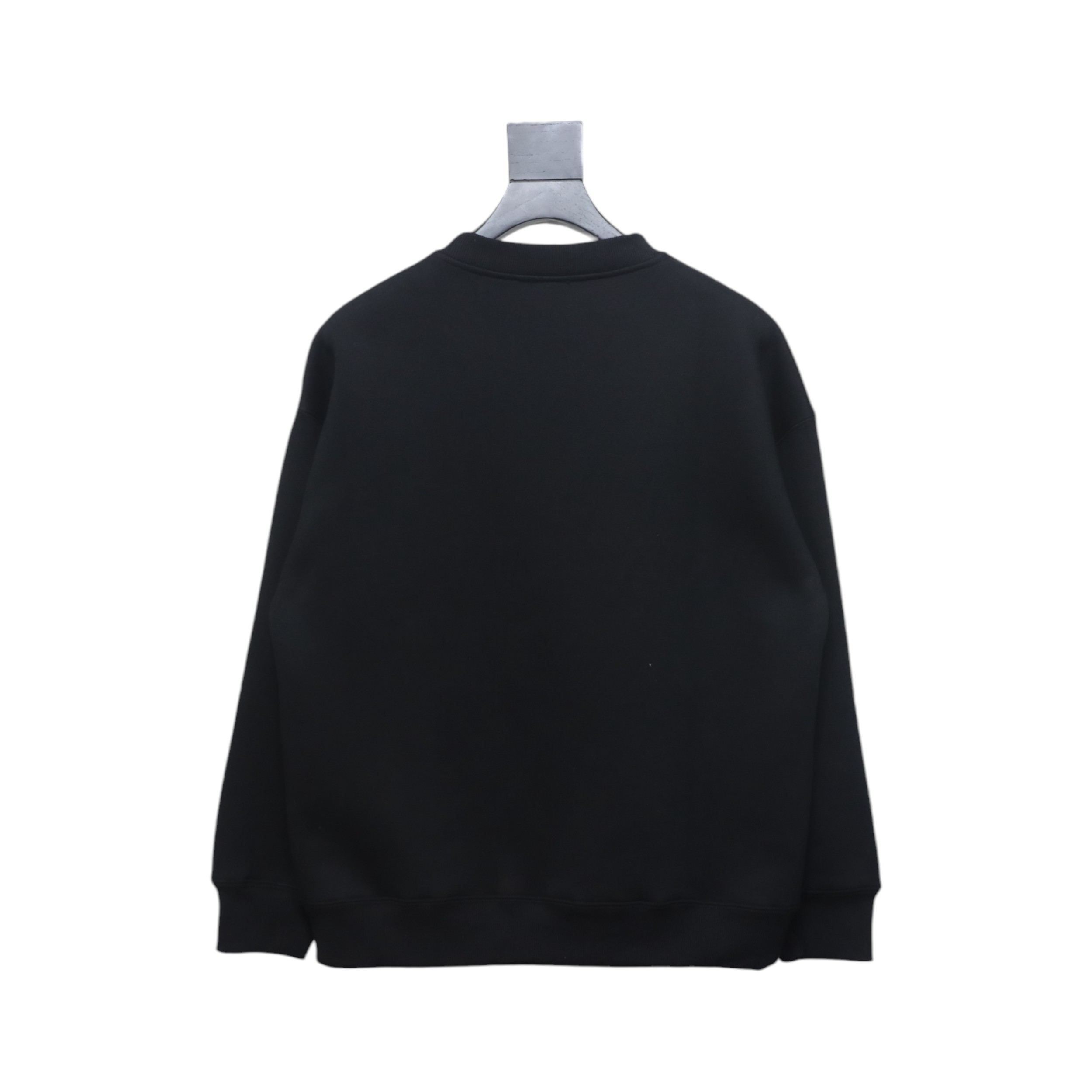 We11 Done 24FW Lightning Letters Crewneck Hoodie Black