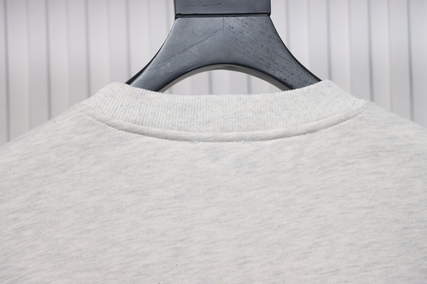 We11 Done 24FW Lightning Letters Crewneck Hoodie Light Grey