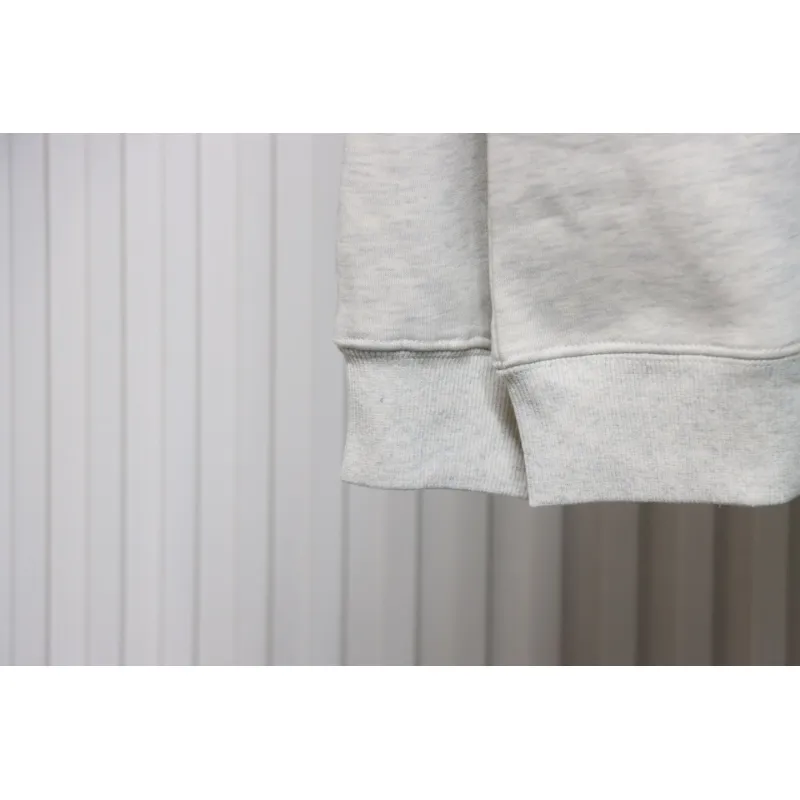 We11 Done 24FW Lightning Letters Crewneck Hoodie Light Grey