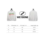 We11 Done 24FW Lightning Letters Crewneck Hoodie Light Grey