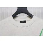 We11 Done 24FW Lightning Letters Crewneck Hoodie Light Grey