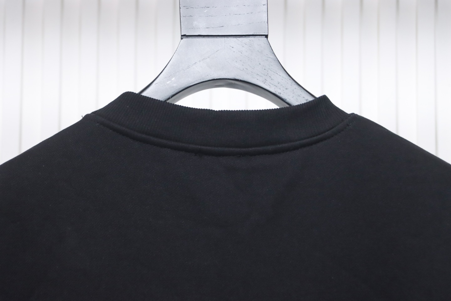 We11 Done 24FW Neon Barrage Crewneck Hoodie Black