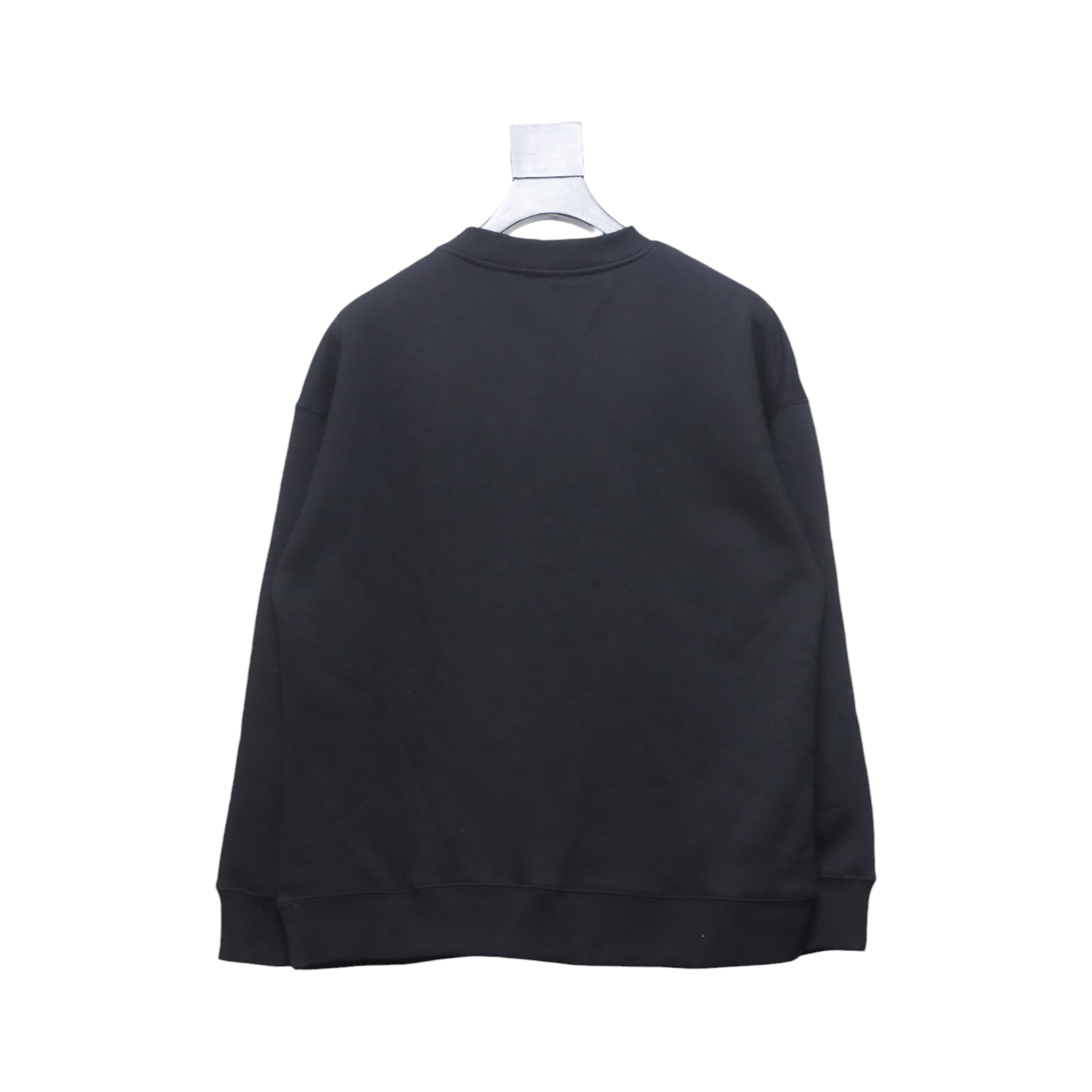 We11 Done 24FW Neon Barrage Crewneck Hoodie Black