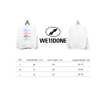 We11 Done 24FW Neon Barrage Crewneck Hoodie Light Grey
