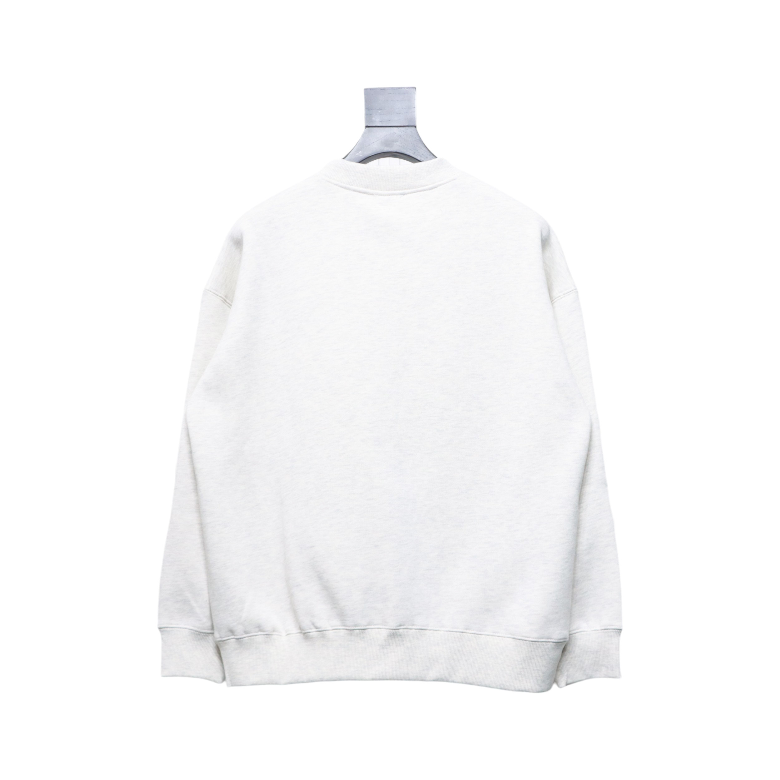 We11 Done 24FW Neon Barrage Crewneck Hoodie Light Grey