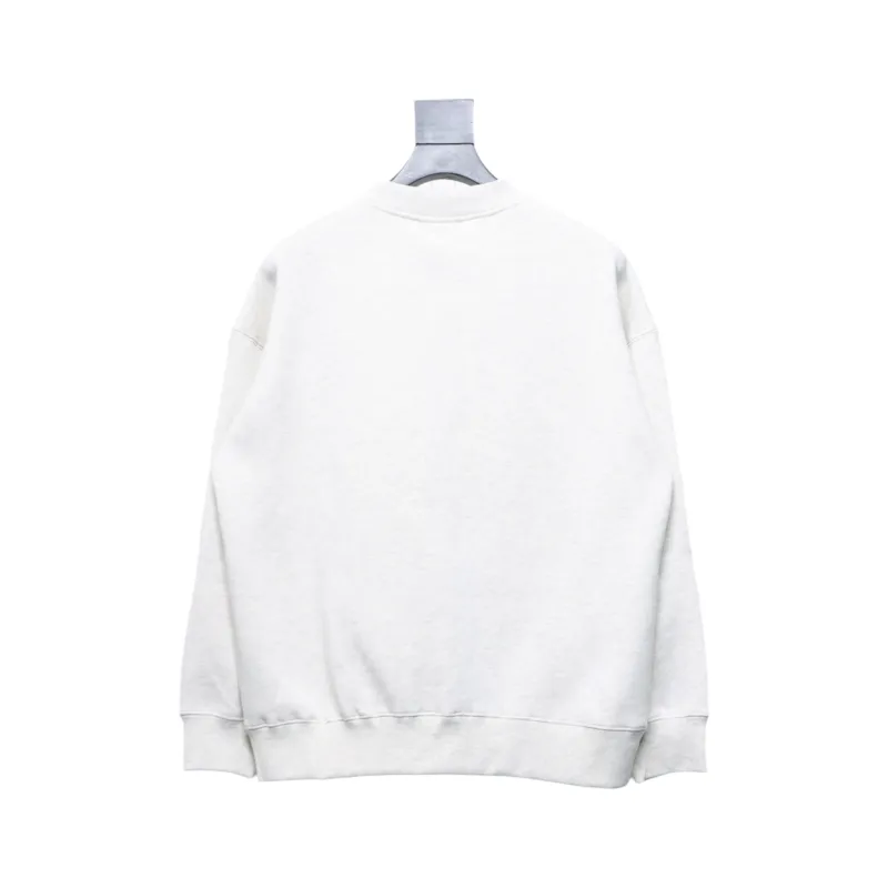 We11 Done 24FW Neon Barrage Crewneck Hoodie Light Grey