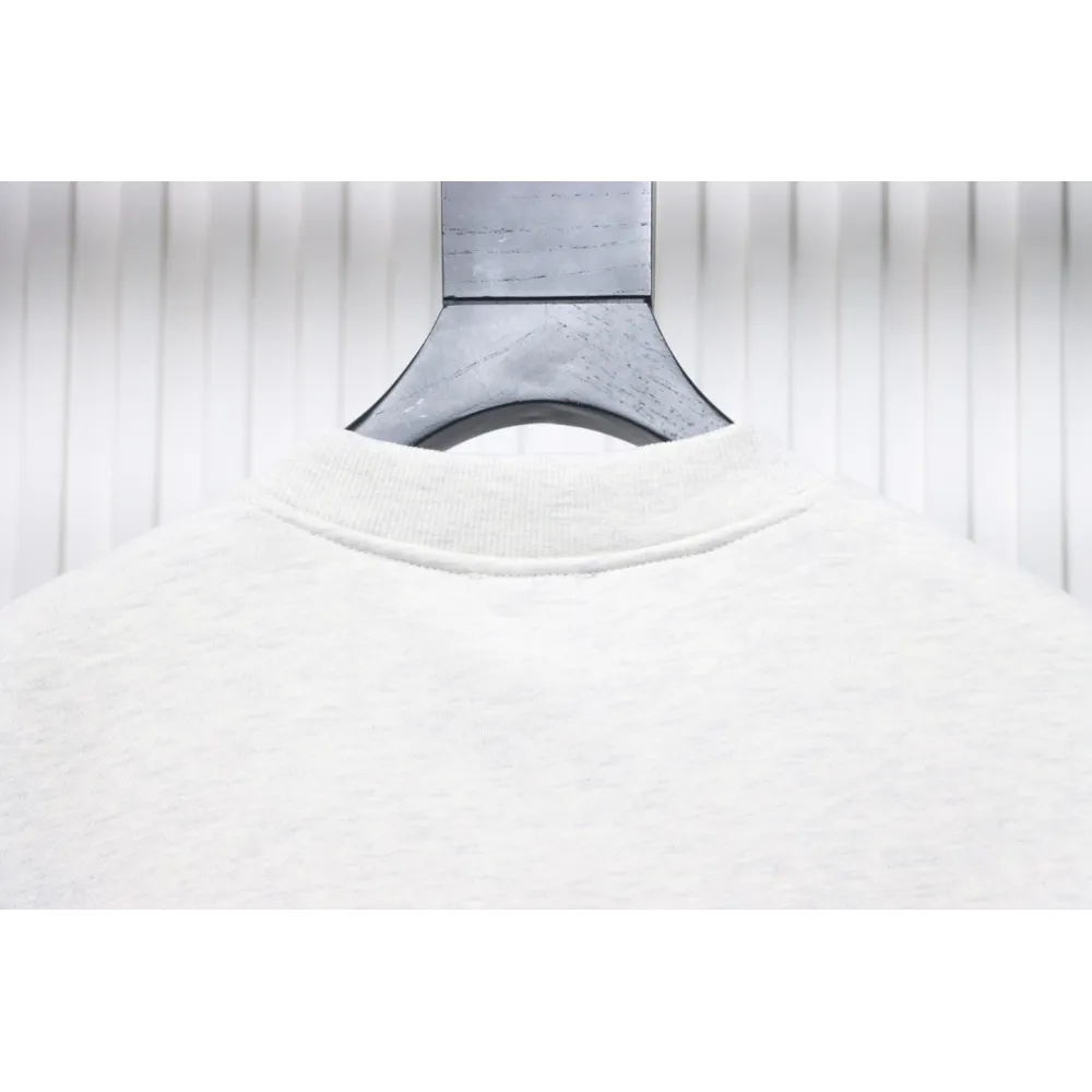 We11 Done 24FW Neon Barrage Crewneck Hoodie Light Grey