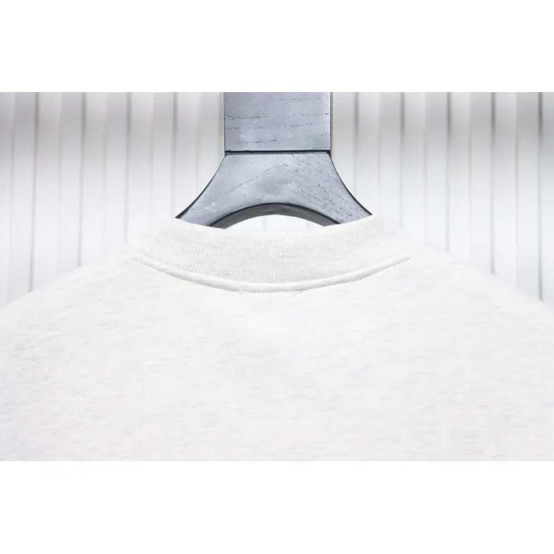 We11 Done 24FW Neon Barrage Crewneck Hoodie Light Grey