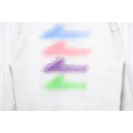 We11 Done 24FW Neon Barrage Crewneck Hoodie Light Grey