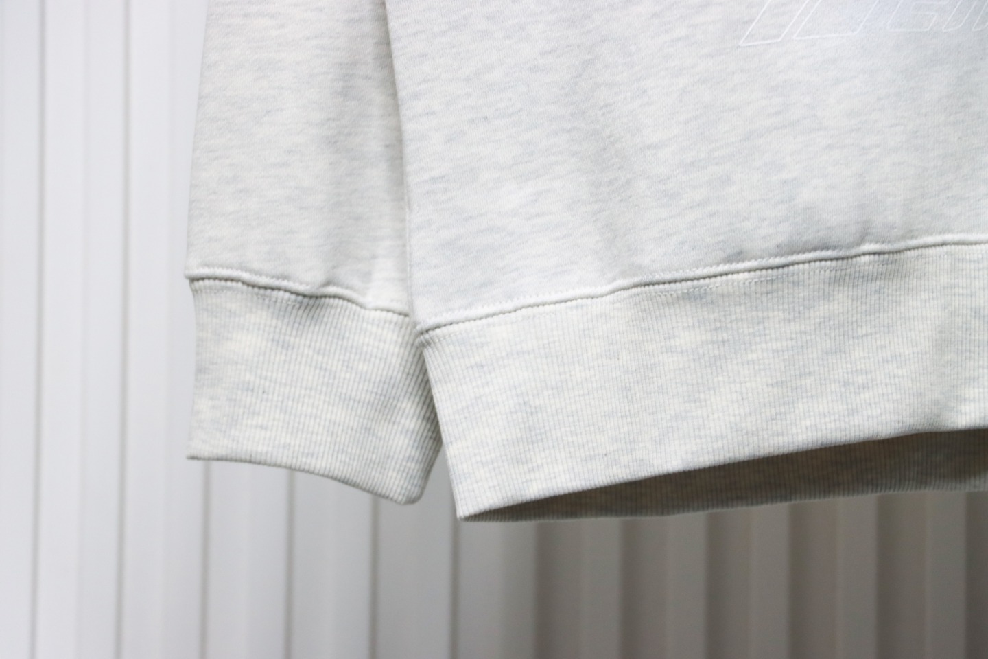 We11 Done 24FW Neon Barrage Crewneck Hoodie Light Grey