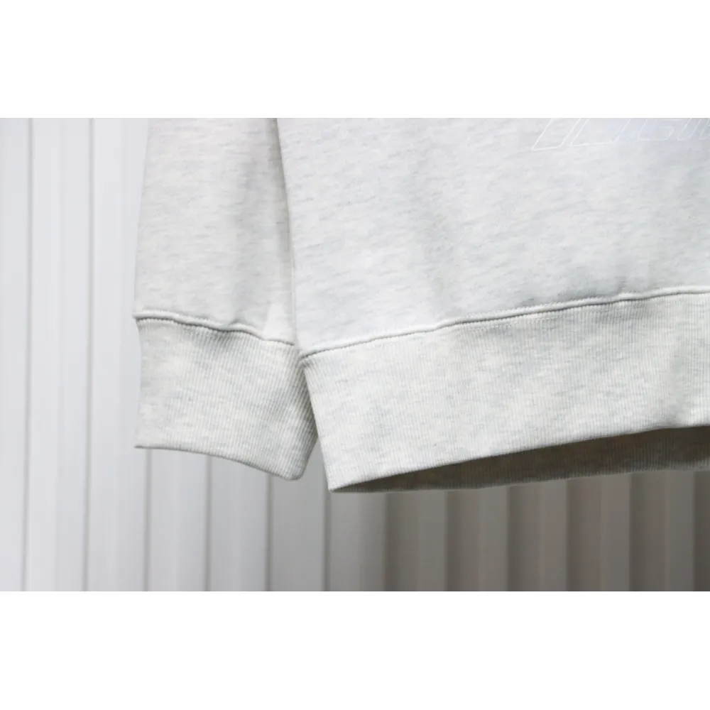 We11 Done 24FW Neon Barrage Crewneck Hoodie Light Grey