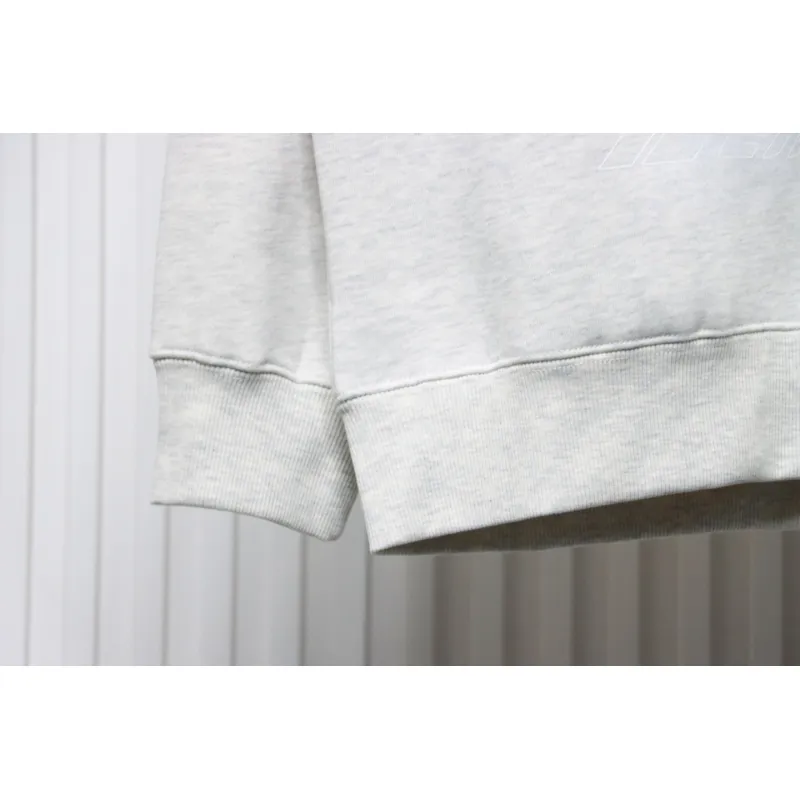We11 Done 24FW Neon Barrage Crewneck Hoodie Light Grey