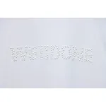 We11 Done 24FW Pearl Lettering Long Sleeve T-Shirt White