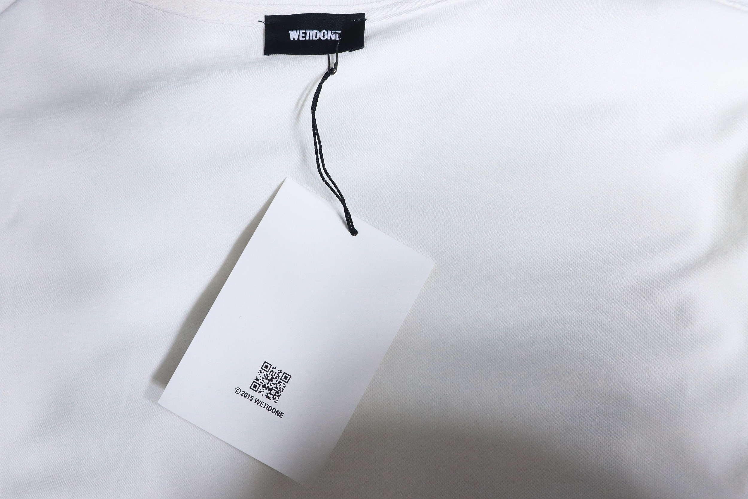 We11 Done 24FW Pearl Lettering Long Sleeve T-Shirt White