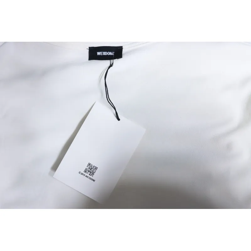 We11 Done 24FW Pearl Lettering Long Sleeve T-Shirt White