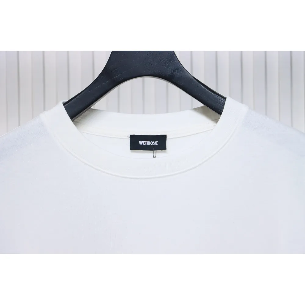 We11 Done 24FW Pearl Lettering Long Sleeve T-Shirt White
