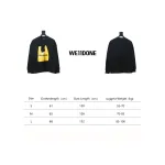 We11 Done 24FW Shopping Bag Crewneck Hoodie Black