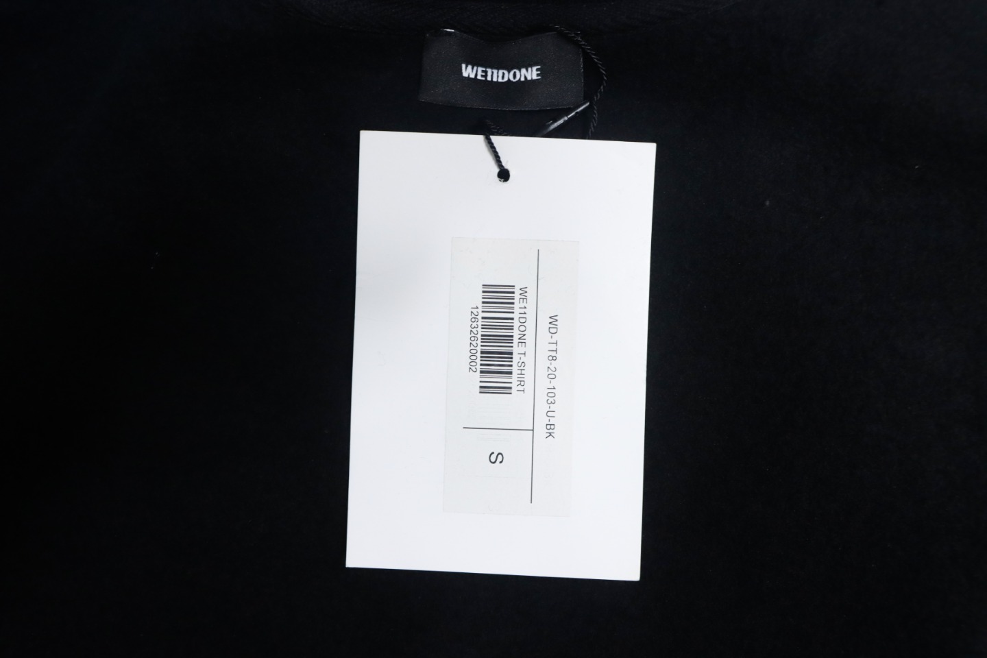 We11 Done 24FW Shopping Bag Crewneck Hoodie Black