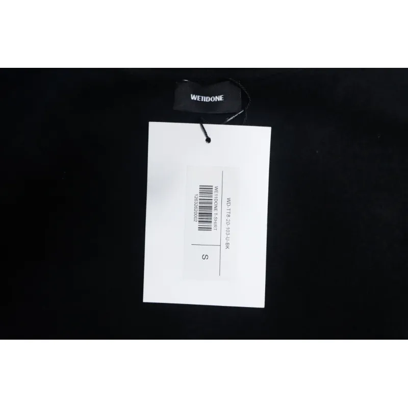 We11 Done 24FW Shopping Bag Crewneck Hoodie Black