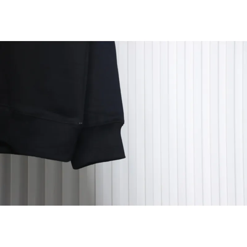 We11 Done 24FW Shopping Bag Crewneck Hoodie Black