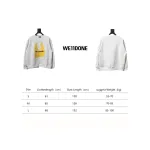 We11 Done 24FW Shopping Bag Crewneck Hoodie Light Grey