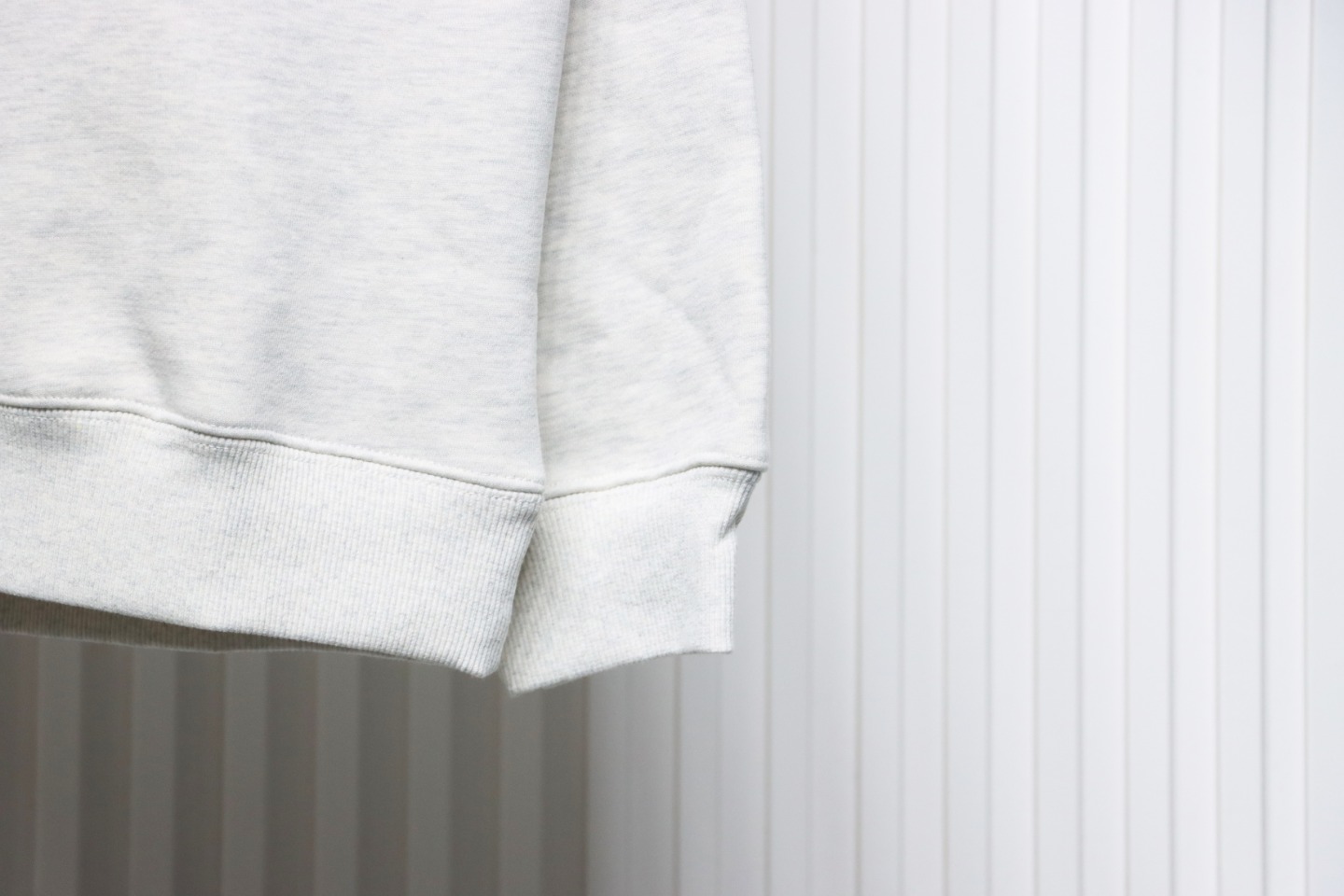 We11 Done 24FW Shopping Bag Crewneck Hoodie Light Grey