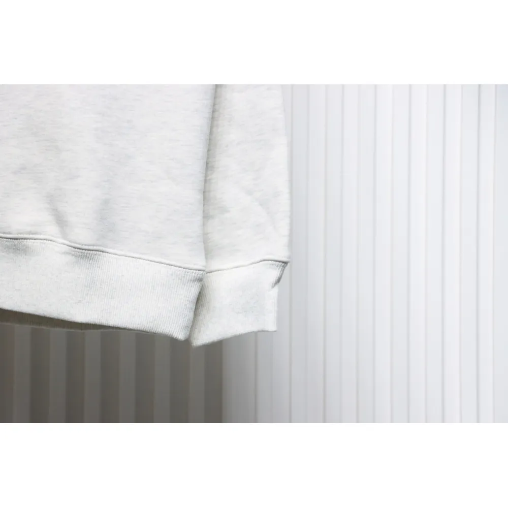 We11 Done 24FW Shopping Bag Crewneck Hoodie Light Grey
