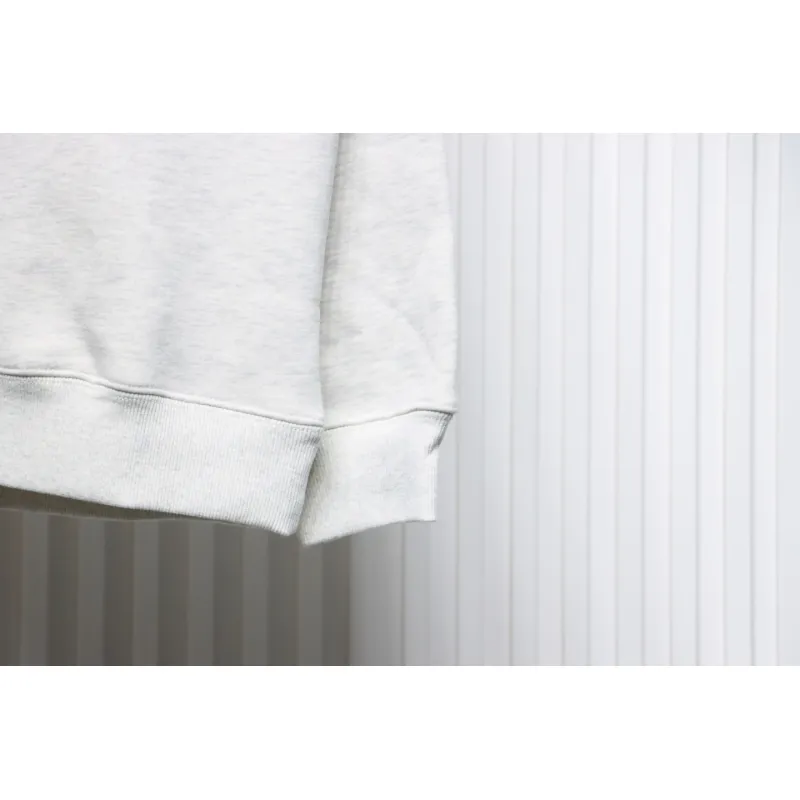 We11 Done 24FW Shopping Bag Crewneck Hoodie Light Grey