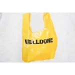 We11 Done 24FW Shopping Bag Crewneck Hoodie Light Grey