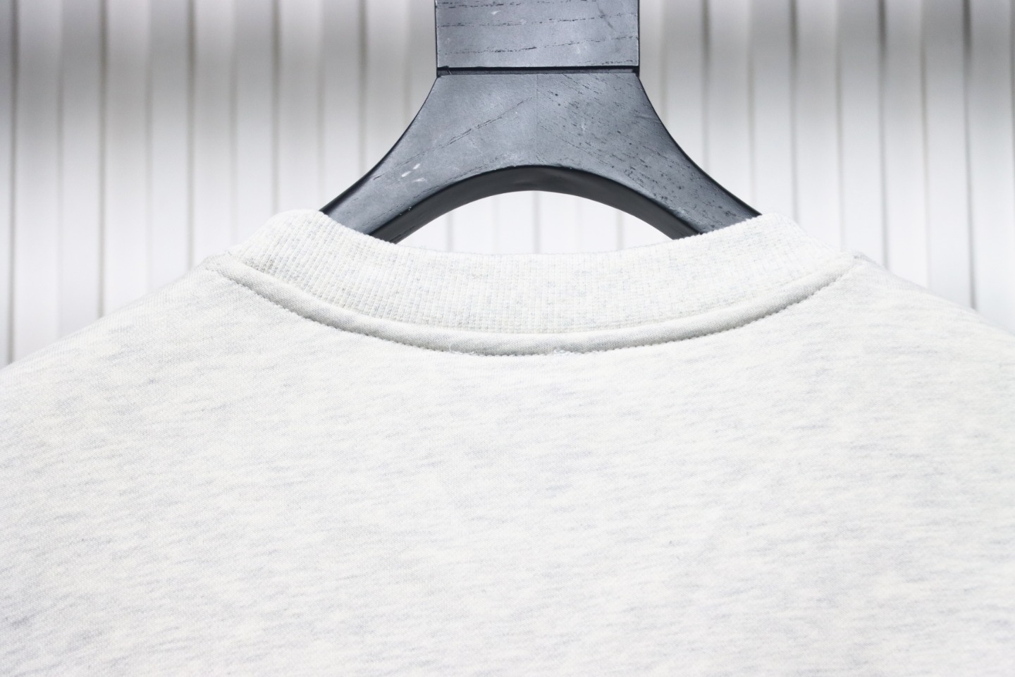 We11 Done 24FW Shopping Bag Crewneck Hoodie Light Grey